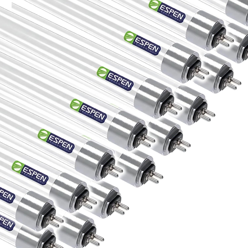 25 Pack 4FT LED T5 Type B Light Tube, Ballast Bypass Direct Wire, Internal Driver, Double-Ended Power, 25W 3500lm