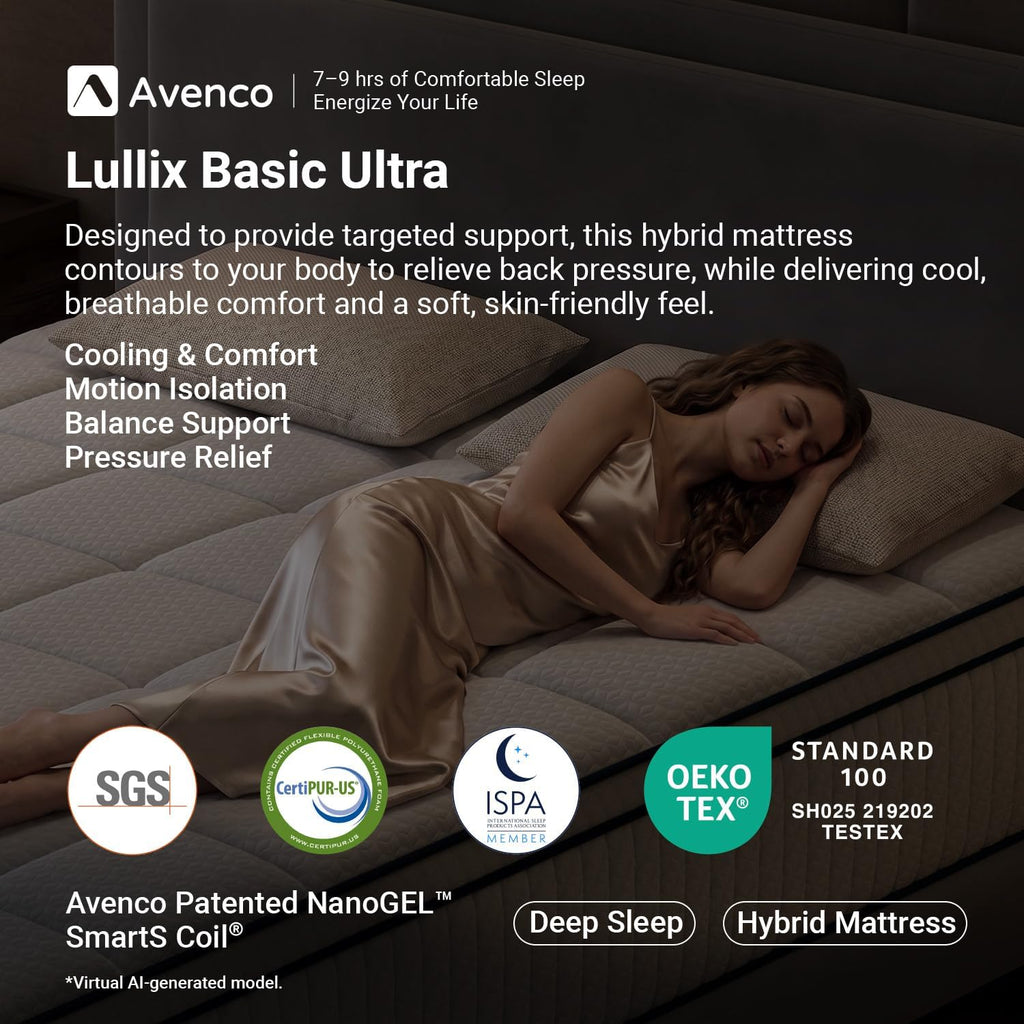 Queen Size Mattress 12 inch, Queen Hybrid Mattress in a Box | Individual Pocket Coils & Cooling Gel Memory Foam
