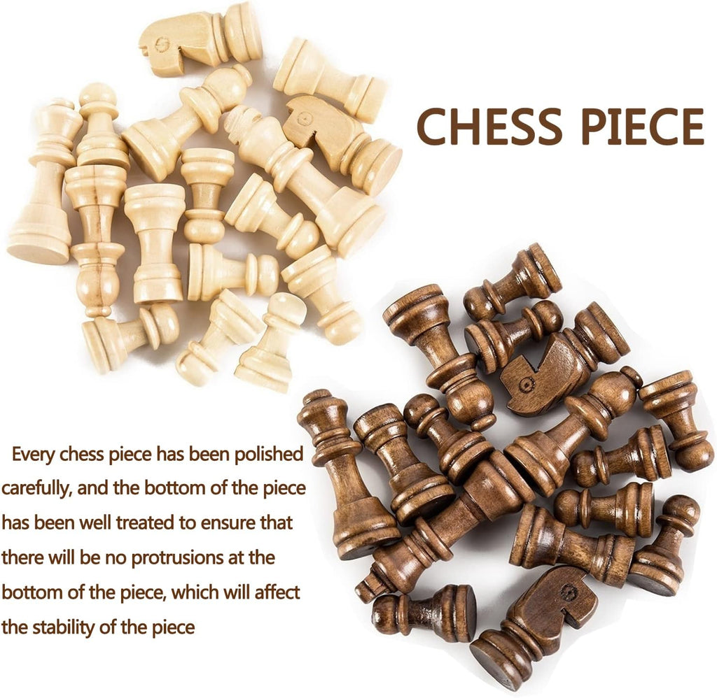 Chess Set, 3 in 1 Wooden Chess Board Game in Chess, Backgammon, Checkers