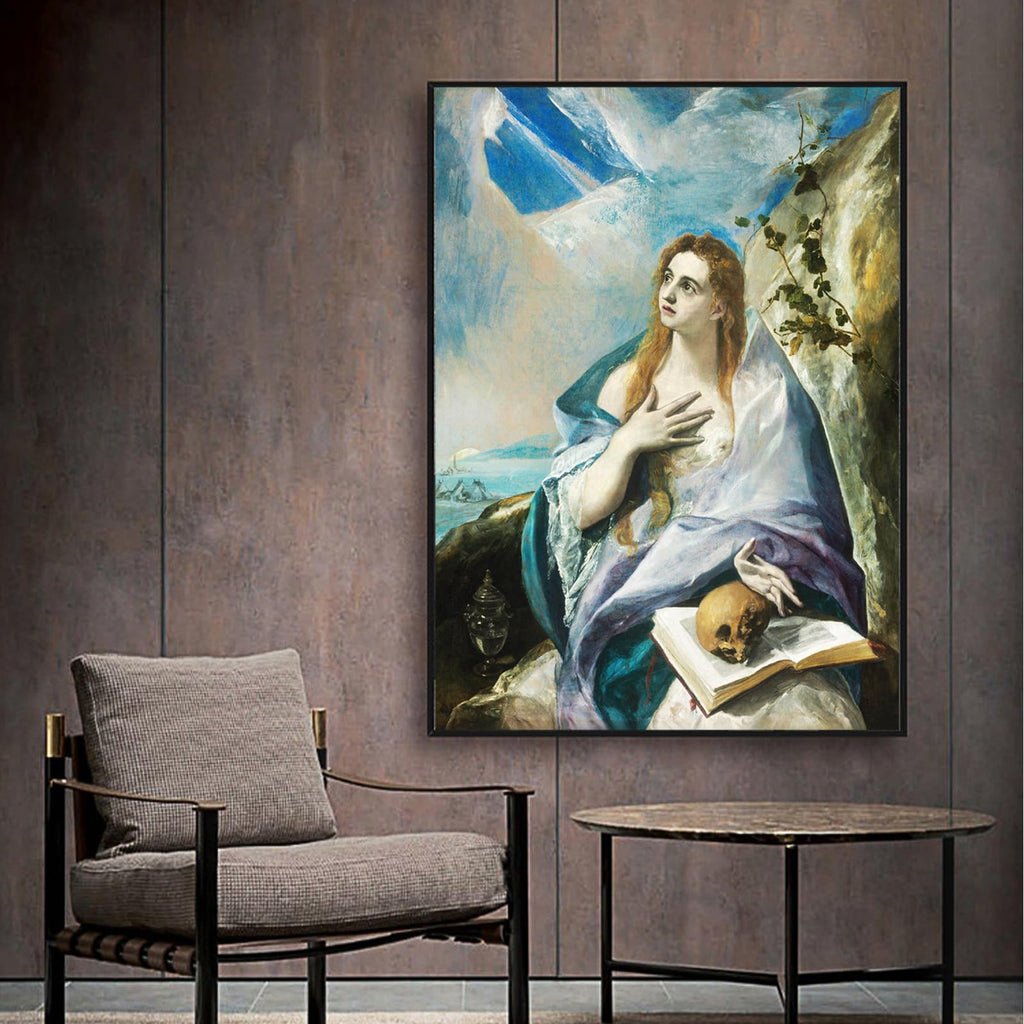 El Greco The Confessions of Mary Magdalene Poster - Renaissance Wall Art Print Religious Decor Bedroom Living Room