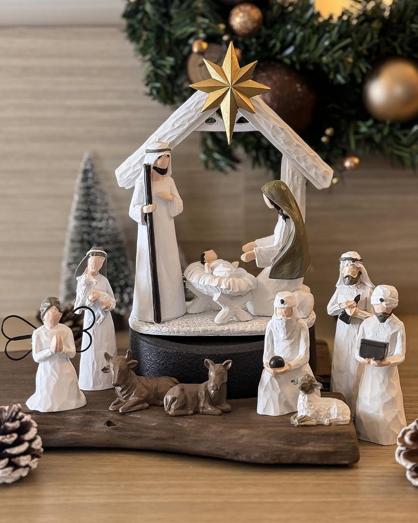 Nativity Set Indoor - 12 Pieces Christmas Nativity Scene Set