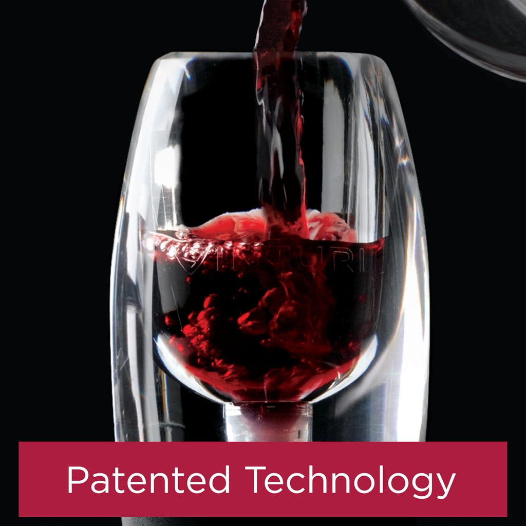 Wine Aerator Pourer and Decanter for Red Wines Patented Design Perfectly Aerates Wines By The Glass or Bottle