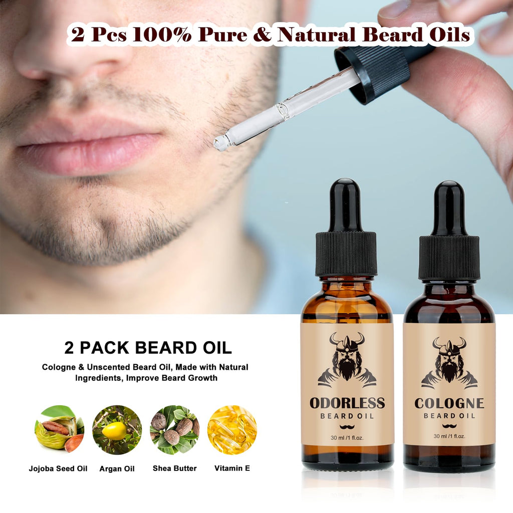 Beard Kit for Men 10 Pcs Christmas Stocking Stuffers Gifts Set for Him Dad