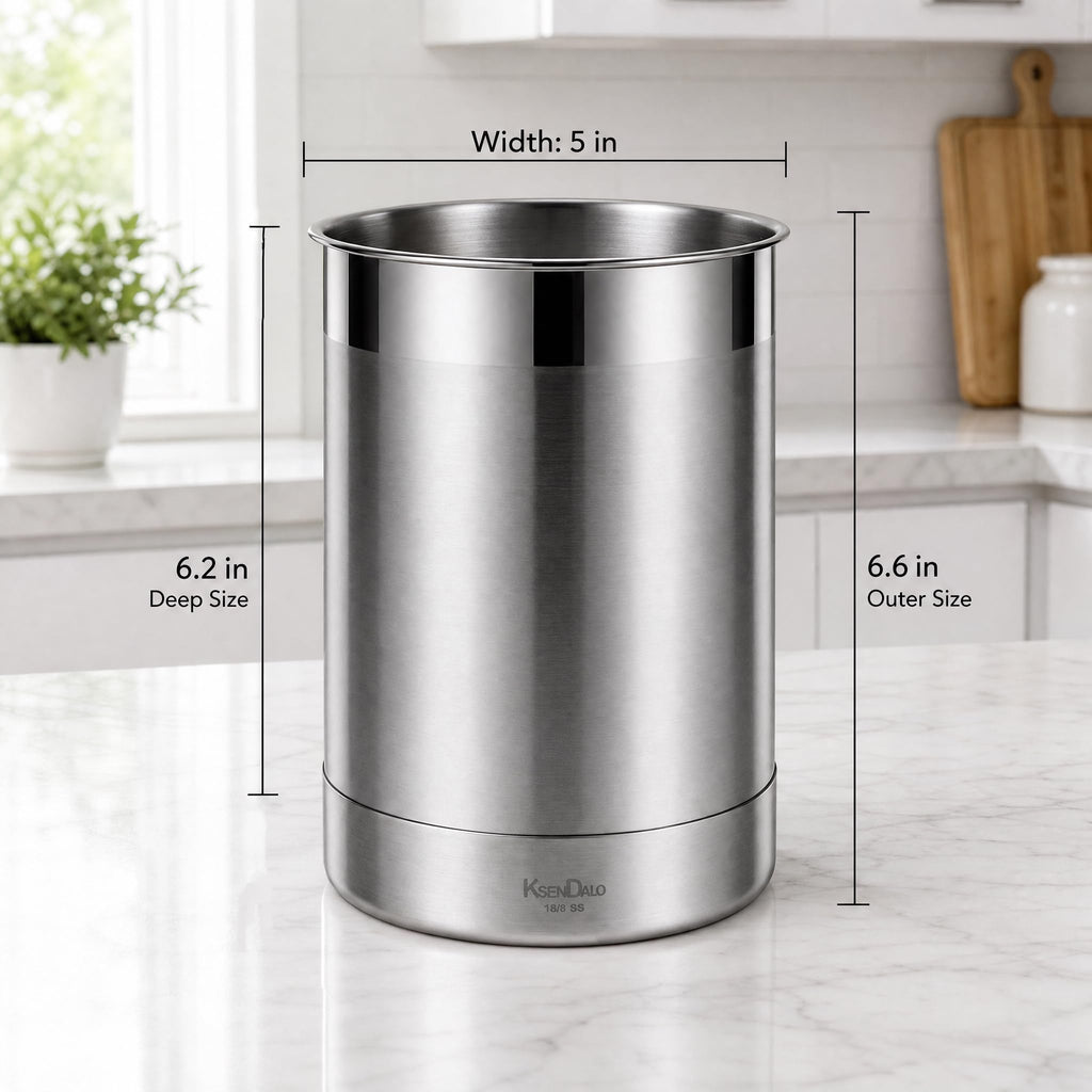 Utensil Holder, SUS304 Stainless Steel, 3 Pack