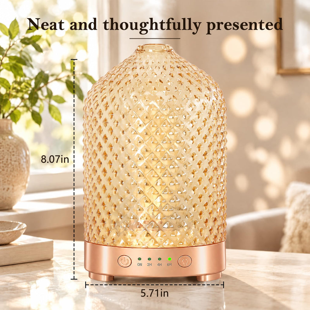 Essential Oil Diffuser, 200ml Glass Diffuser for Essential Oils