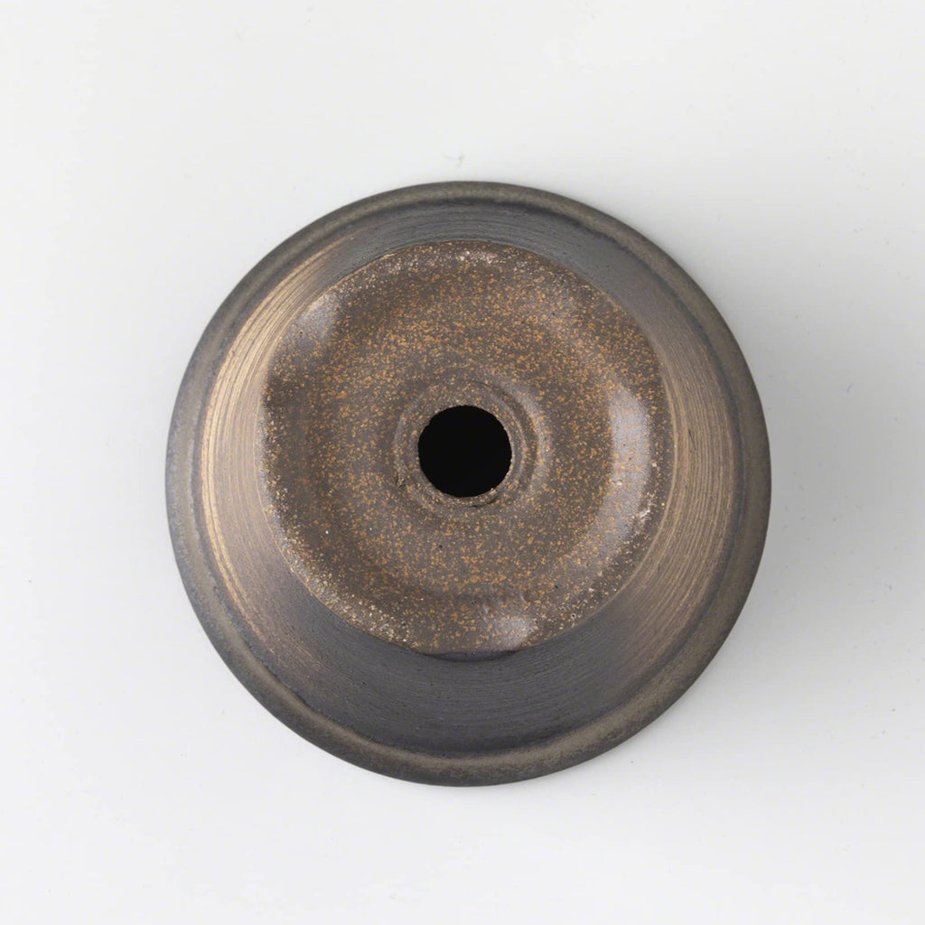 Banko Bonsai Pot 4.3in, Handmade Japanese Planter, Golden Brown