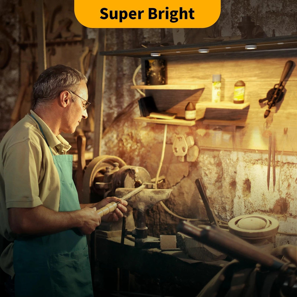 Linkable LED Puck Light,Hardwired Under Cabinet Lighting with Switch