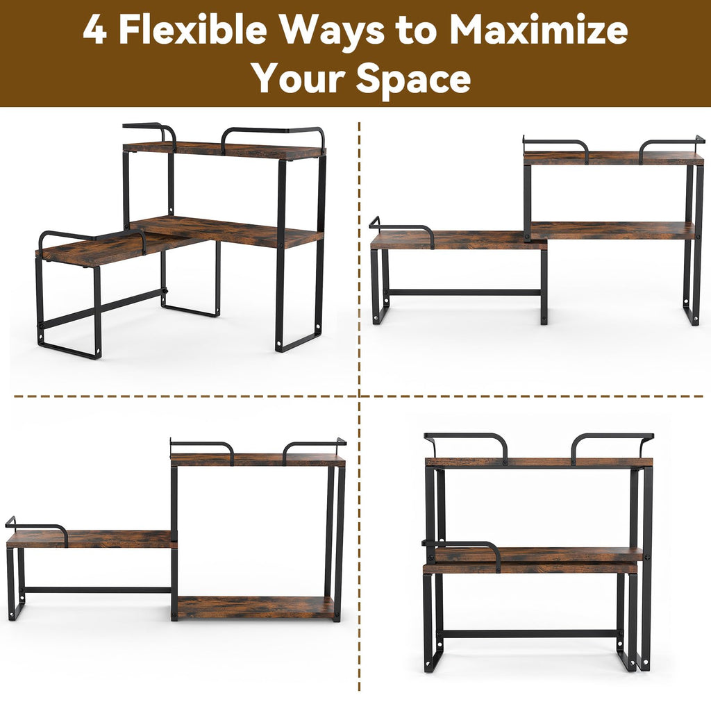 Stackable Kitchen Countertop Organizer Corner Shelf