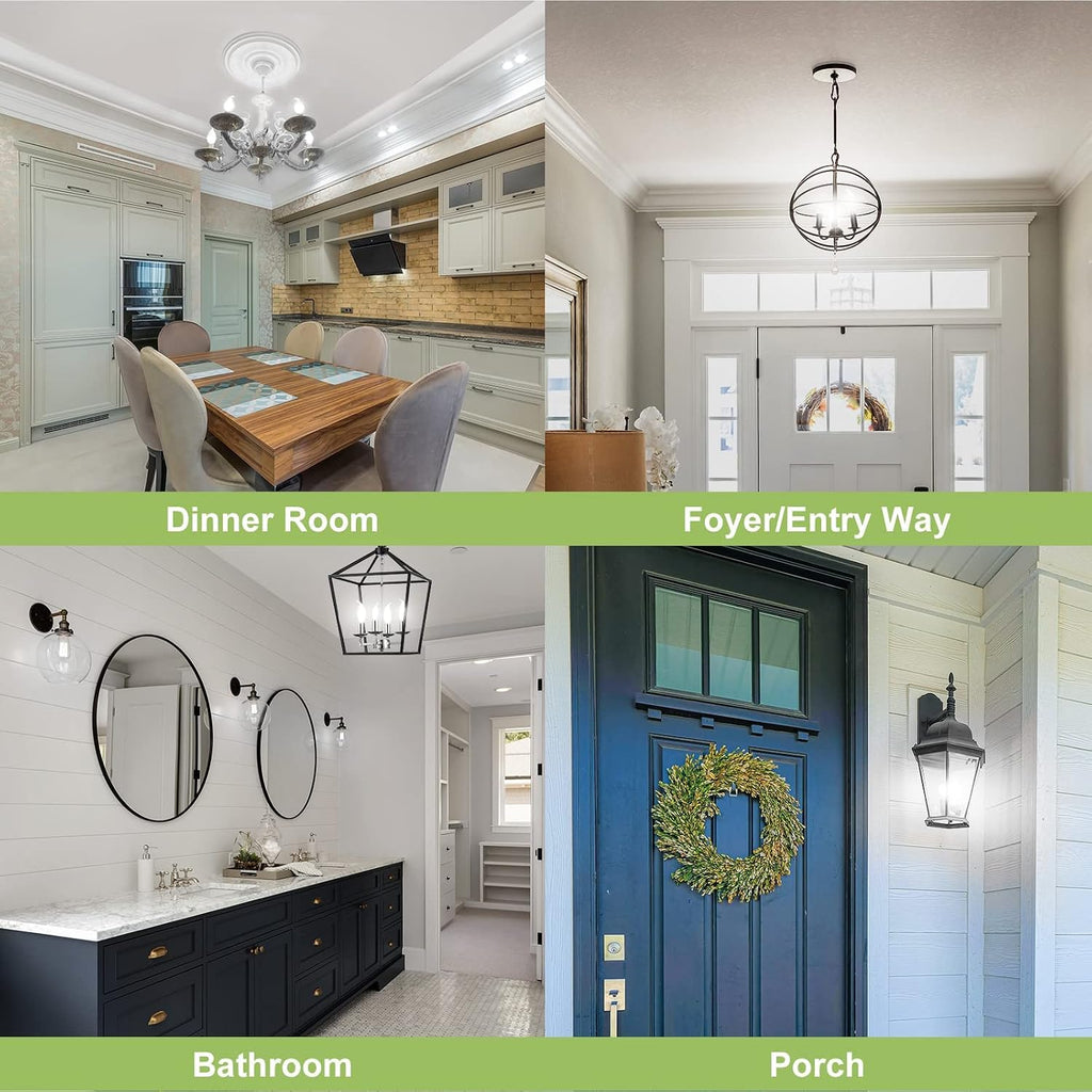 E12 LED Bulb Candelabra Base 60 watt LED Chandelier Light Bulbs Dimmable, Flame Tip Candelabra LED Bulbs, 4.5W, 500LM