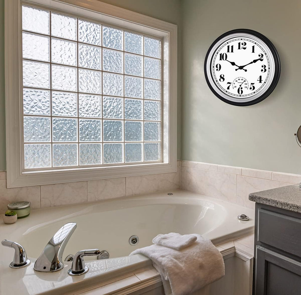 45MinST 12 Inches Retro Wall Clock, Silent Non Ticking Battery Operated Movement, Decor for Home/Wall Decor