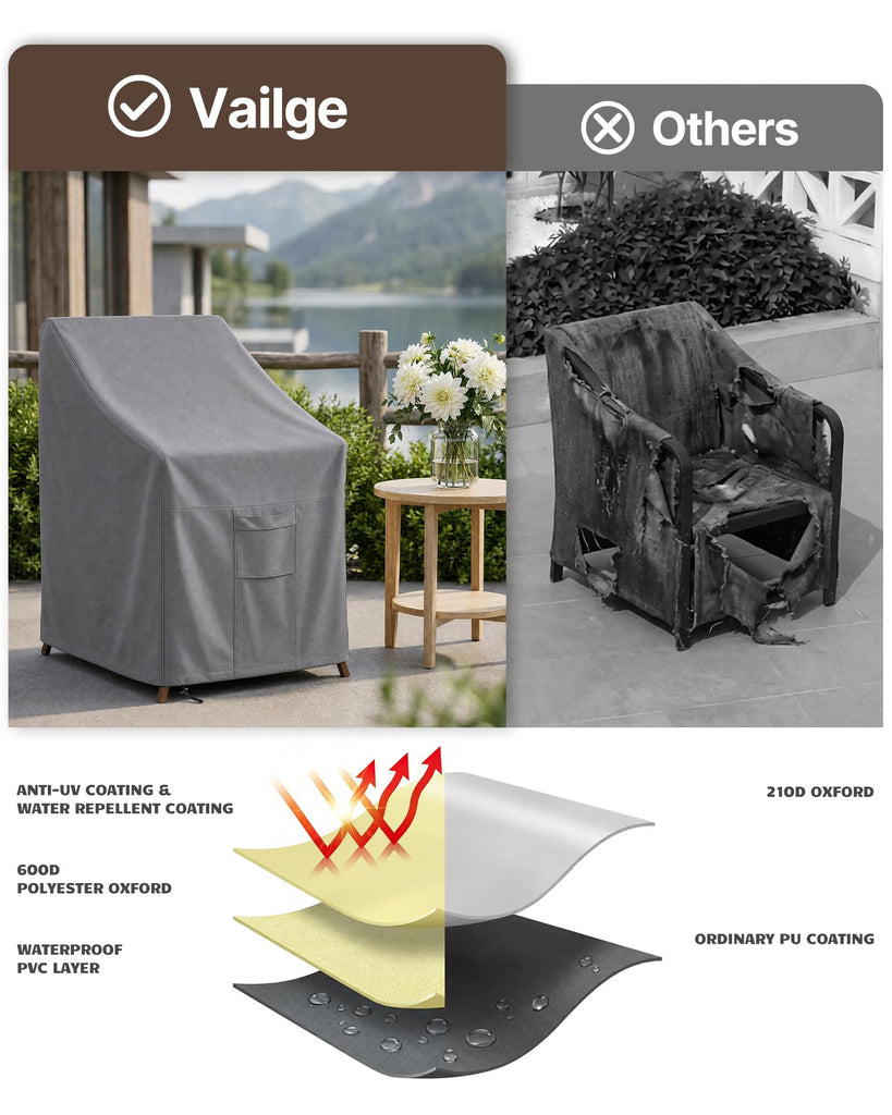 Stackable & Outdoor Furniture Covers Waterproof