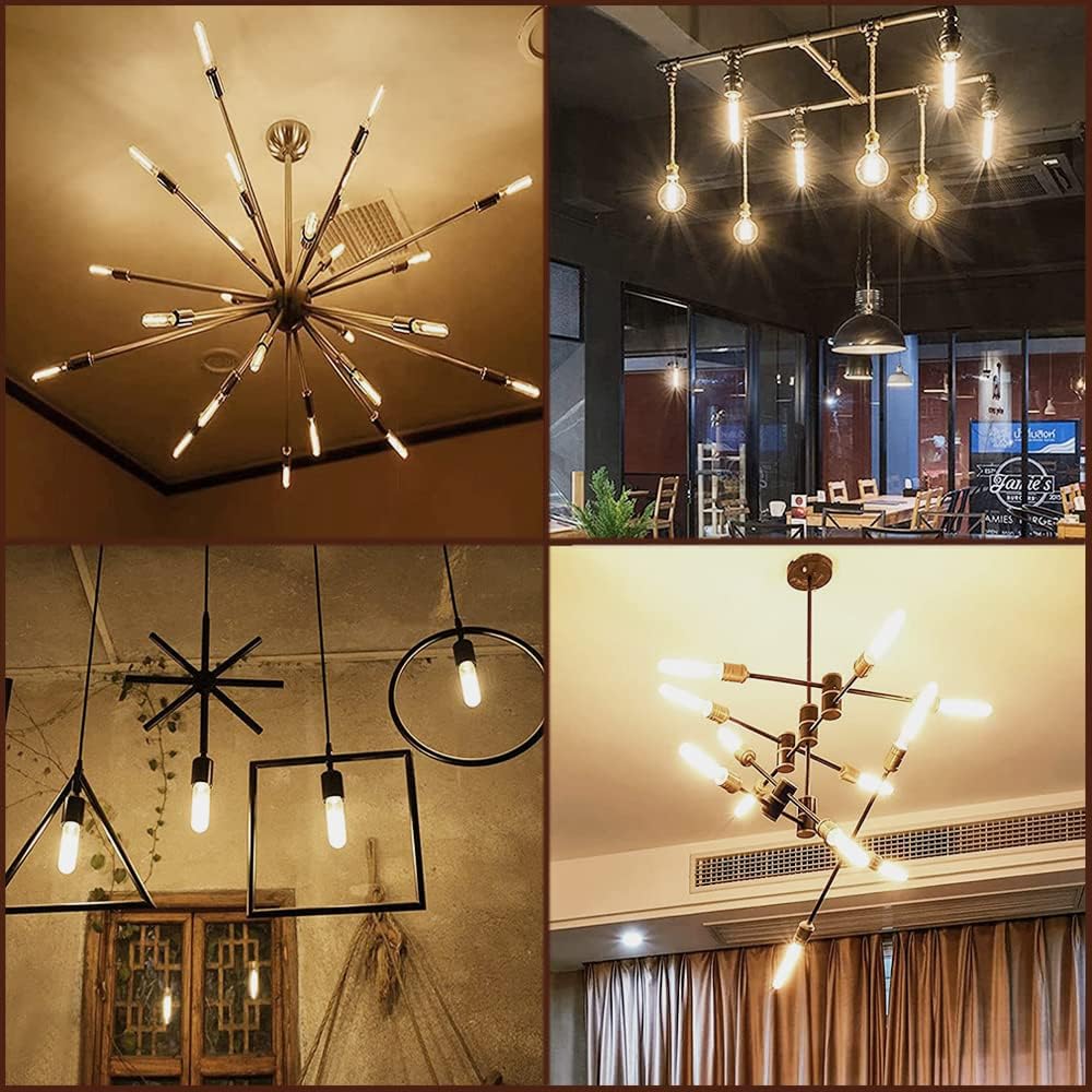 T10 Led Bulb,Dimmable 6W Led Tubular Bulbs, Soft White 3000K, 60 Watt Incandescent Bulb Equivalent, 3000K Soft White