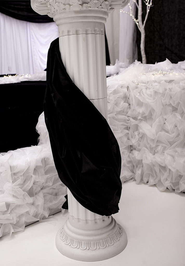 Black Flame Retardant Gossamer, 59 Inches x 100 Yards, Sheer Fabric for Wedding Decorations, Baby Shower, Gender