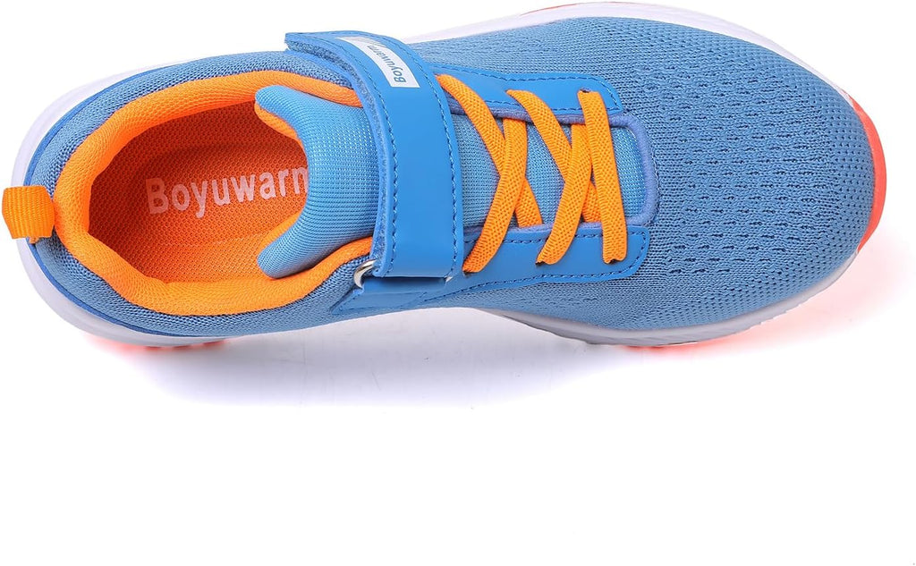 Kids Athletic Tennis Shoes, Lightweight Running Sneakers, Non-Slip Sport Shoes, Boys Girls