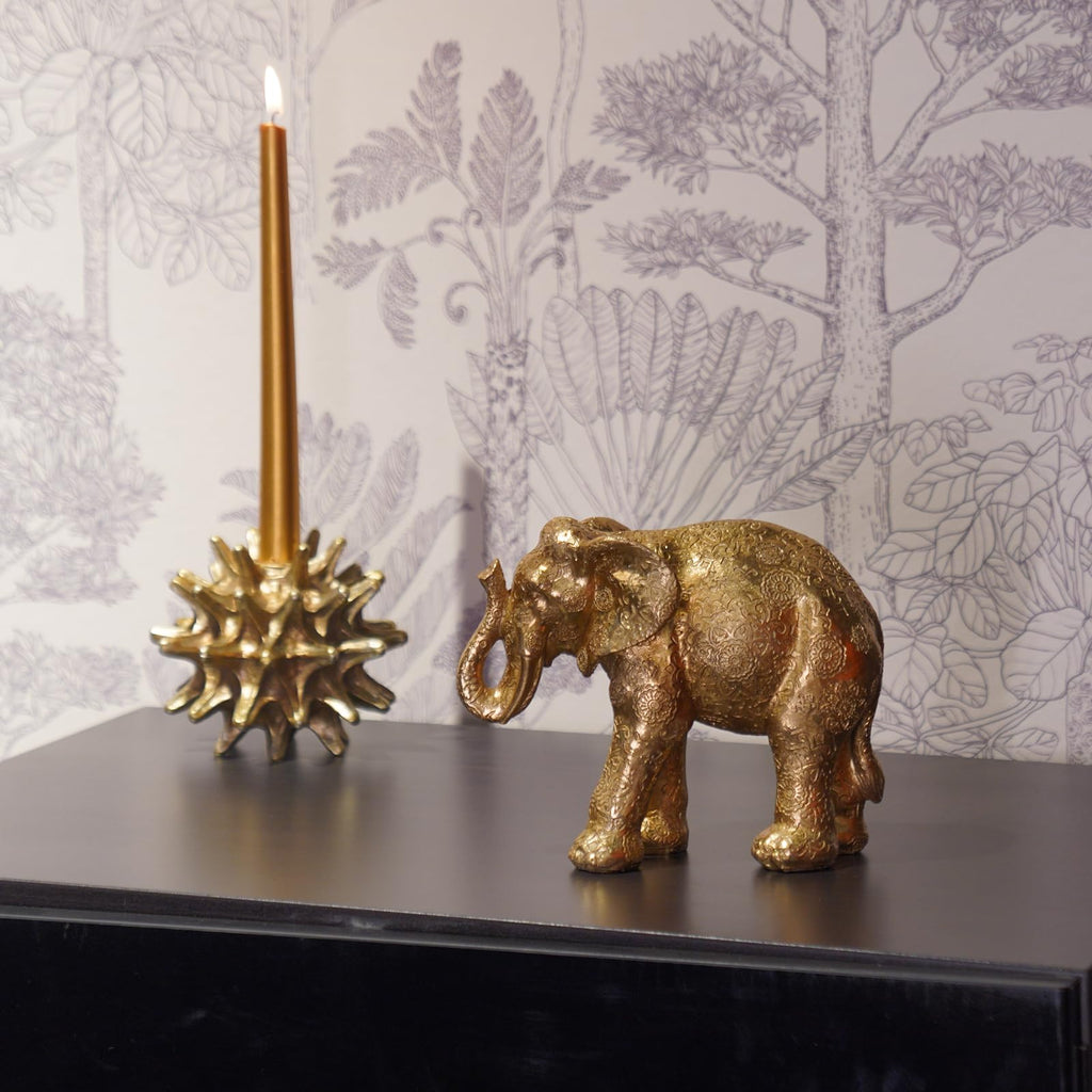 Gold Elephant Statue Home Décor Collectible Figurines
