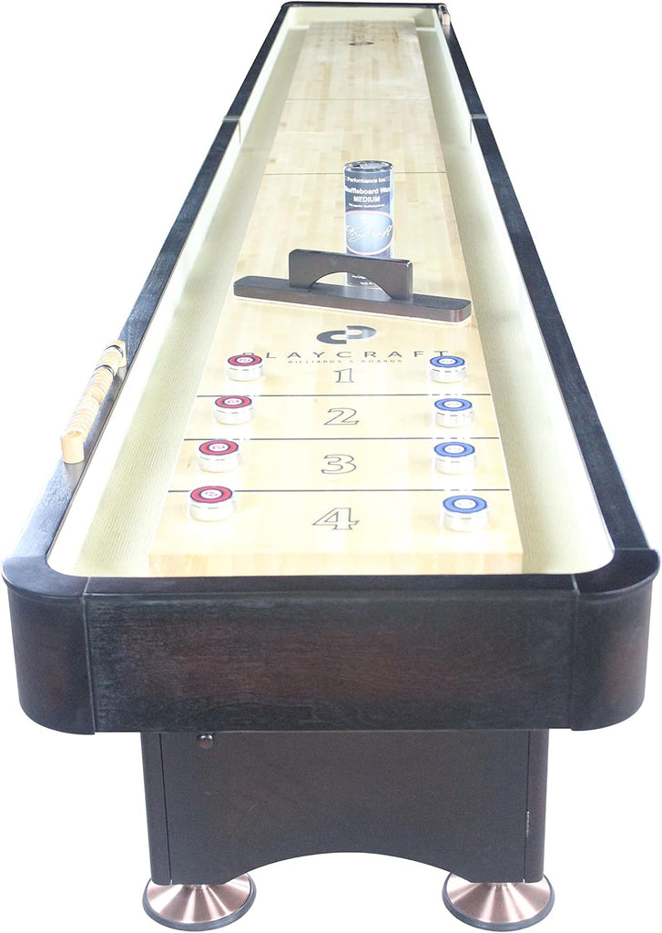 Espresso 16' 2 Piece Construction Shuffleboard Table