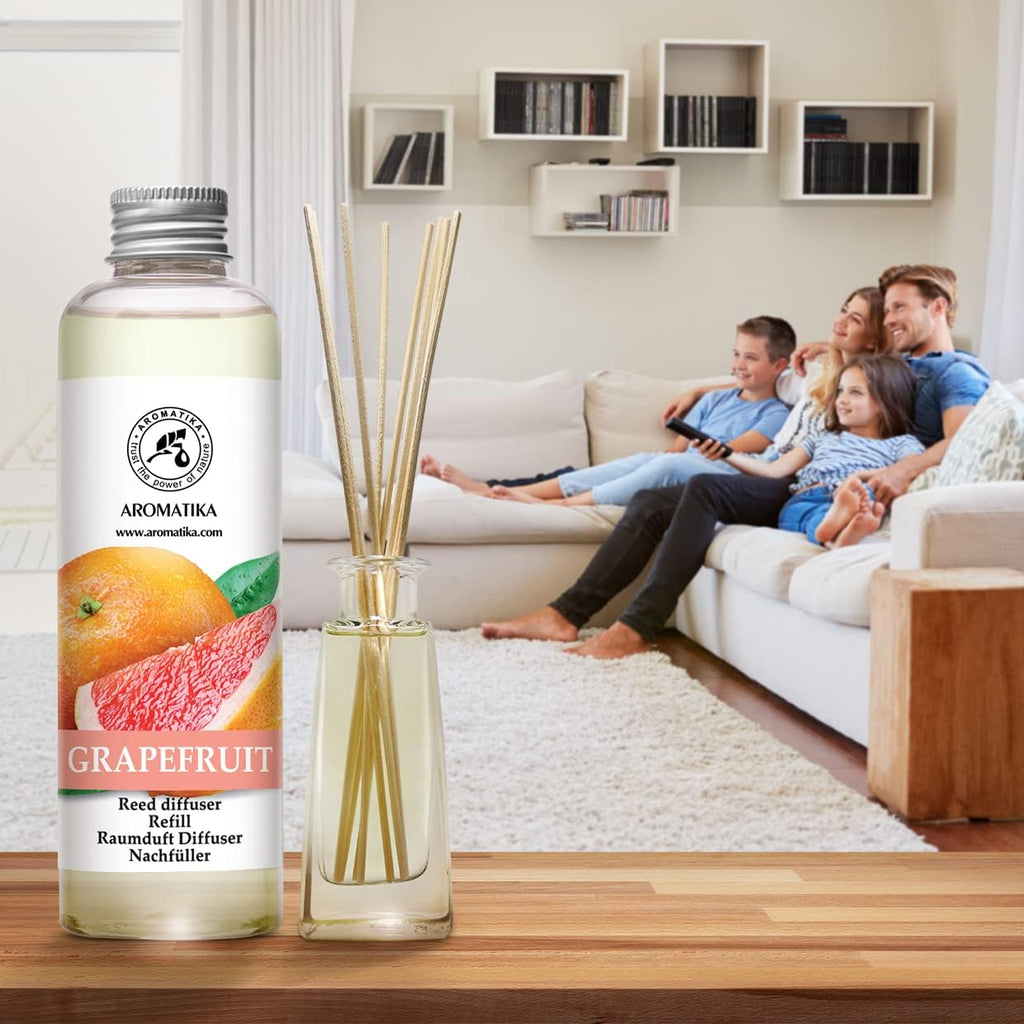 Reed Diffuser Oil Refill Grapefruit 6.8 Fl Oz (200ml) - Intensive & Long Fragrance for Room - Lasting Natural Room - Set of 68