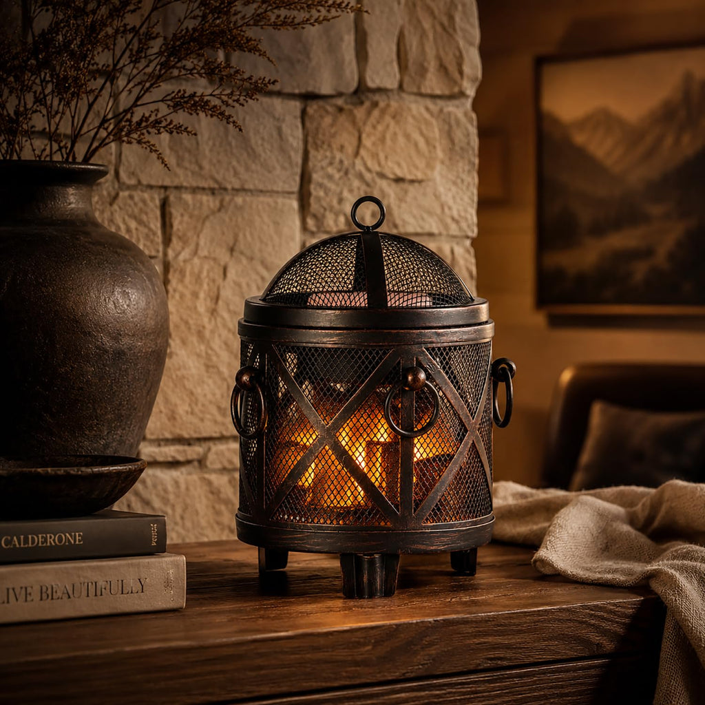 Wax Melt Warmer, 4-in-1 Electric Wax Melter, Oil Burner, Fireplace Wax Warmers, Bedroom Aromatherapy Present and