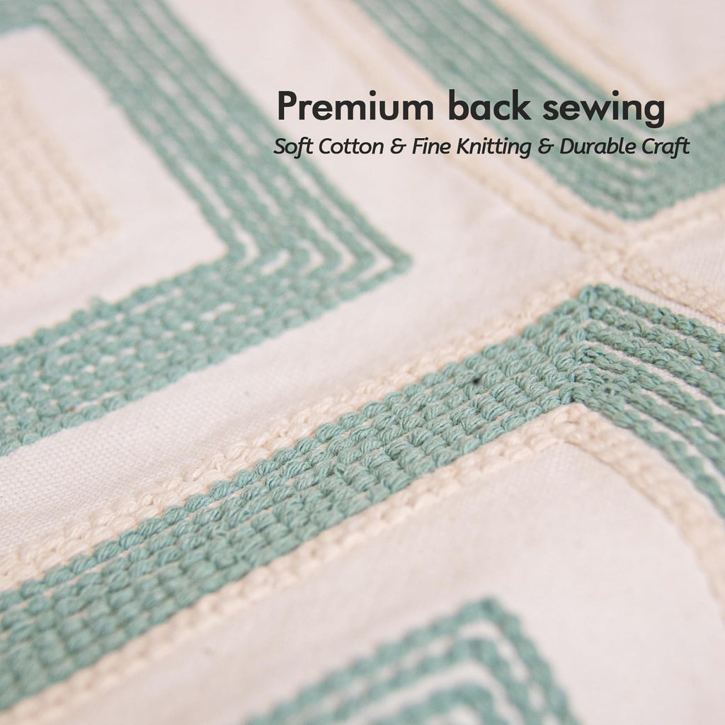 18x18 Pillow Covers-Throw Pillow Cover Tufted Boho Jacquard Pillow Covers Farmhouse Decorative Pillow Cover Pillow