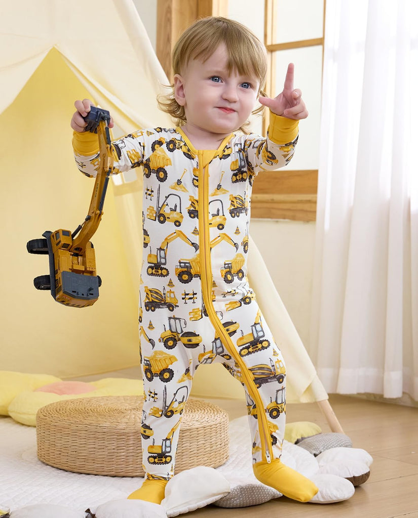 Bamboo Viscose Baby Footie Pajama, Zipper Sleeper Boys Girls