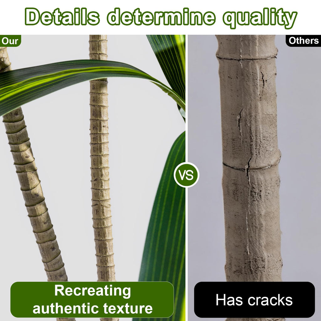 Tall Fake Tree Artificial Trees Plant with White Planter Pot Indoor Outdoor Potted Silk Plants Large Faux Trees loor