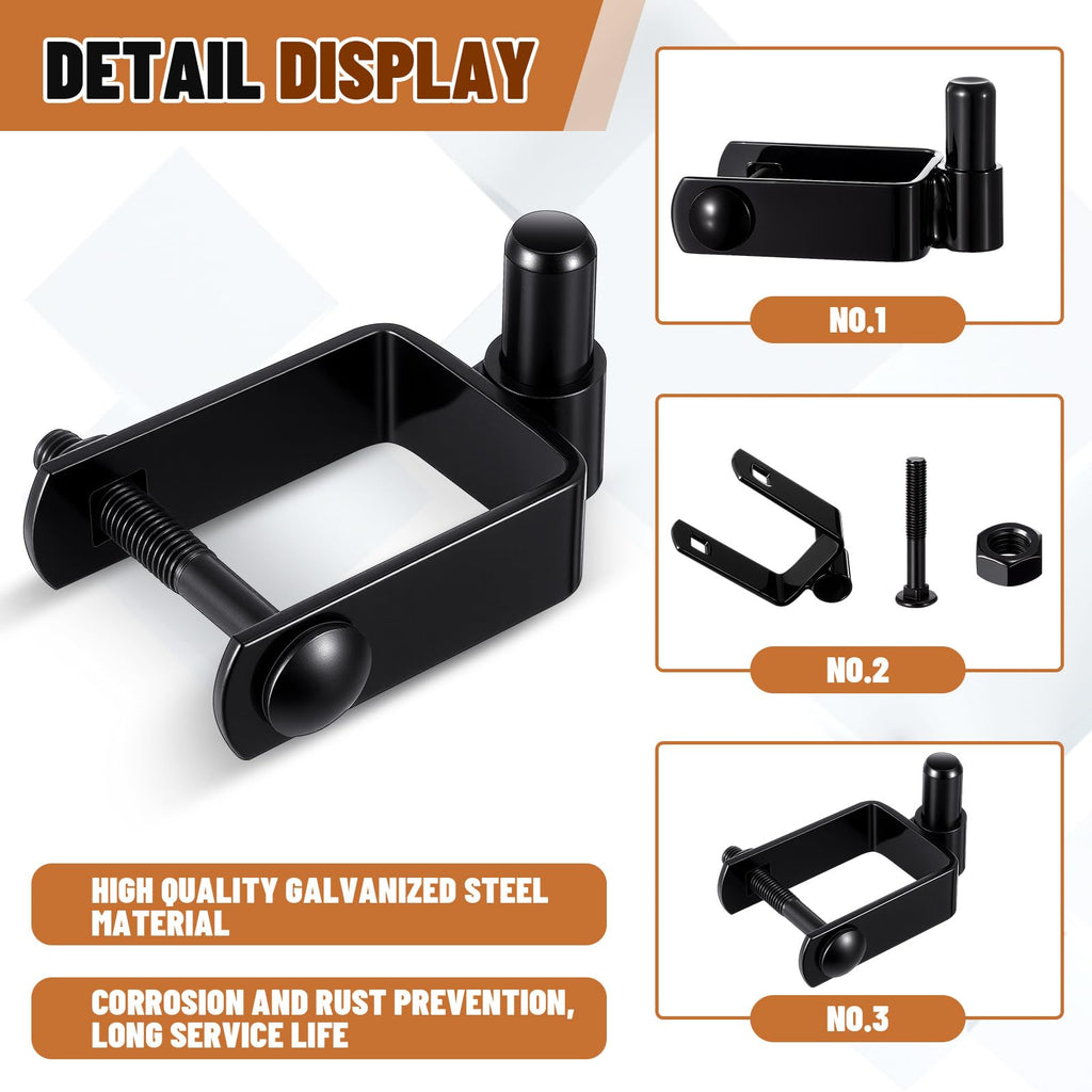 4 Pcs 2" Square Male Hinges for 2" Square Posts 5/8 Inch Pintle