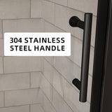 24"-25.4" W x 72" H Frameless Pivot Shower Door, Swing Shower Glass Doors with 1/4"(6mm) Clear SGCC Tempered Glass