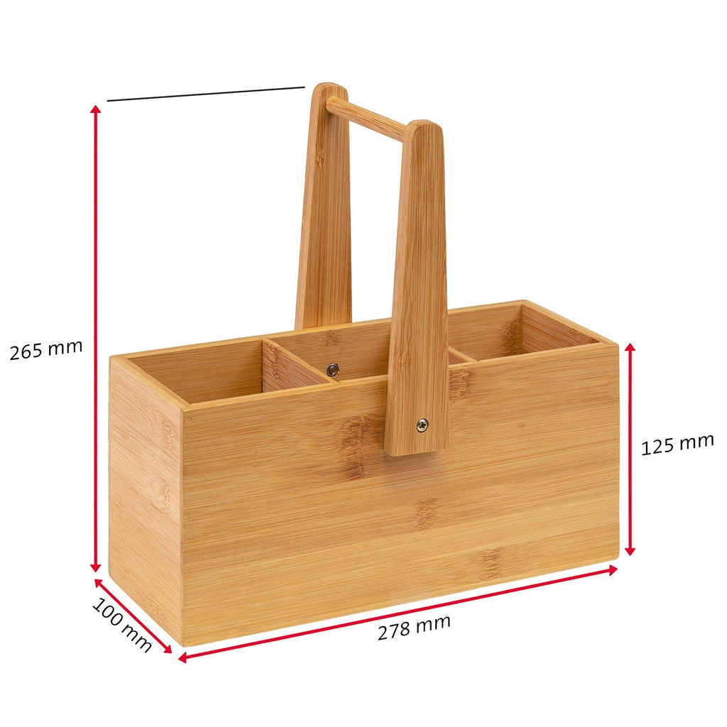 Tapas + Friends Table Butler 3 Compartments Bamboo