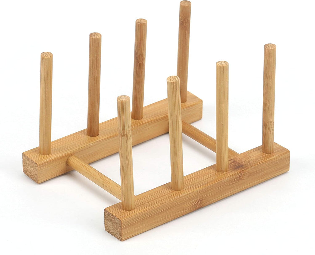 Bamboo Trivet Kitchen Natural Mat Set Heat Resistant Pads Bamboo Hot Pads Trivet Non-Slip Pads Square and Round - Set of 6