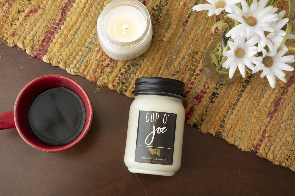 Cup O' Joe Scented Soy Candle, 26 oz Farmhouse Jar, 150+ Hr Burn