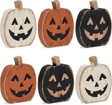 Halloween Pumpkin Decor Indoor, Halloween Decorations Kitchen - Set of 6