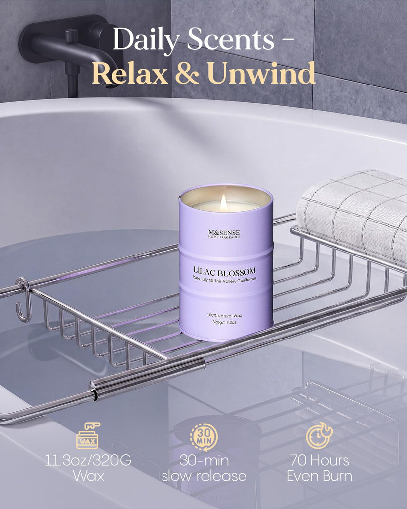 Spring Lilac Blossom Soy Candle, 11.3oz