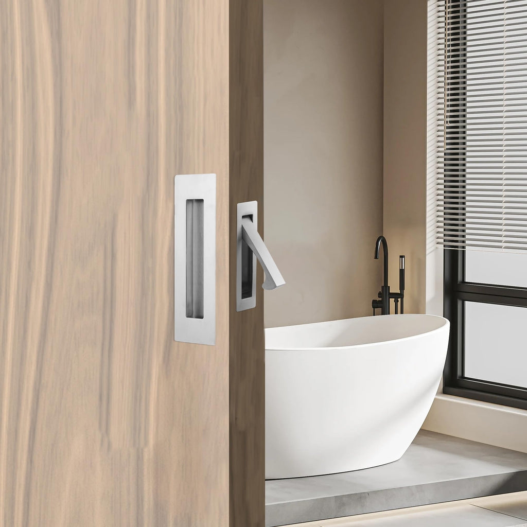 6 Inch Pocket Door Handles and Edge Pull Set, Pocket Door Hardware