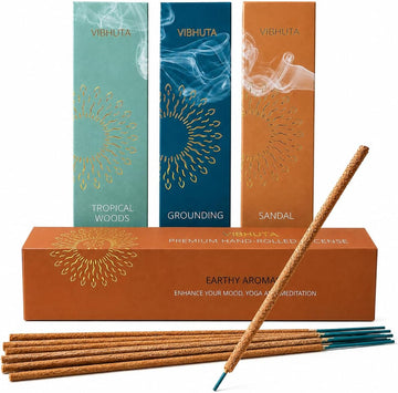 Incense Gift Set | 30 Hand-Rolled Indian Sticks | Sandalwood, Spiritual & Chakra Incense for Meditation & Yoga - 3 - Set of 70