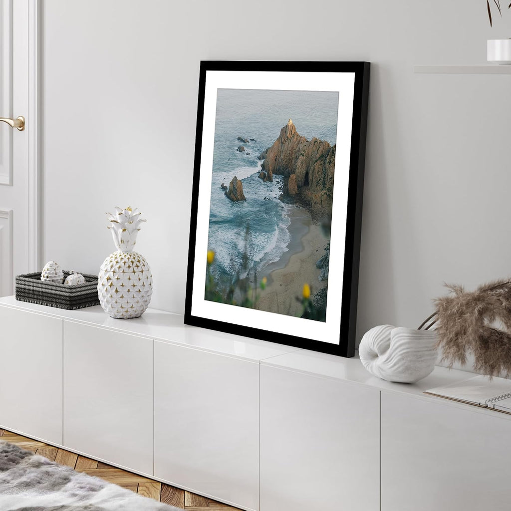 24x36 Picture Frame Black Set of 3, Display Pictures 20x30 with Mat or 24 x 36 Without Mat, Poster Frames 24x36 for