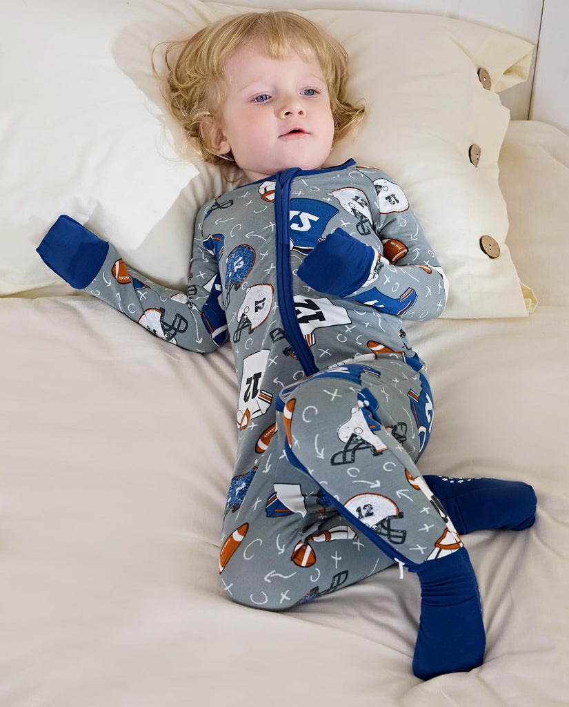 Bamboo Viscose Baby Footie Pajama, Zipper Sleeper Boys Girls