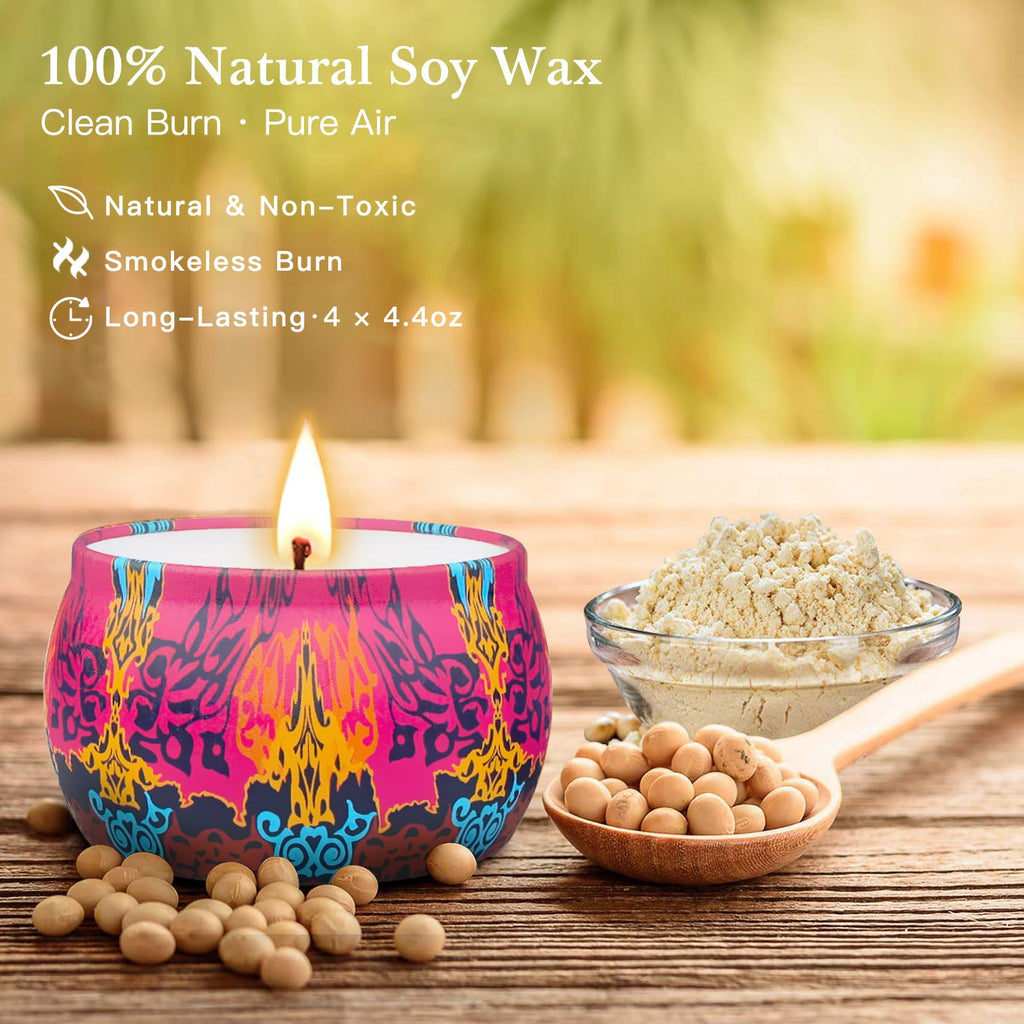 Scented Candles Gift Set for Women, 4 Pack