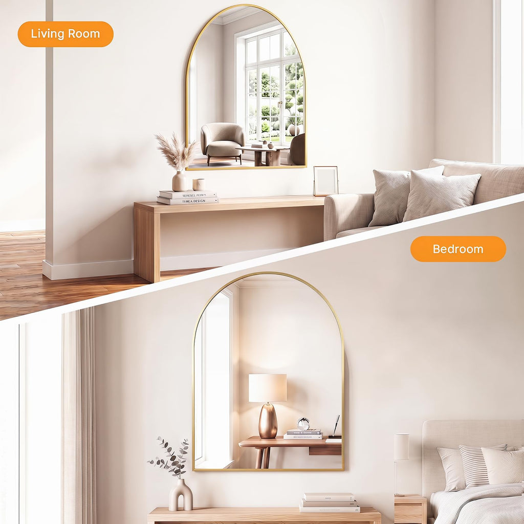 30"x40" Arched Bathroom Mirror, Bathroom Mirrors for Over Sink