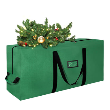 Heavy Duty Christmas Tree Storage Bag for Trees Up to 9ft - Waterproof, 600D Durable Zipper & Handles, Holiday