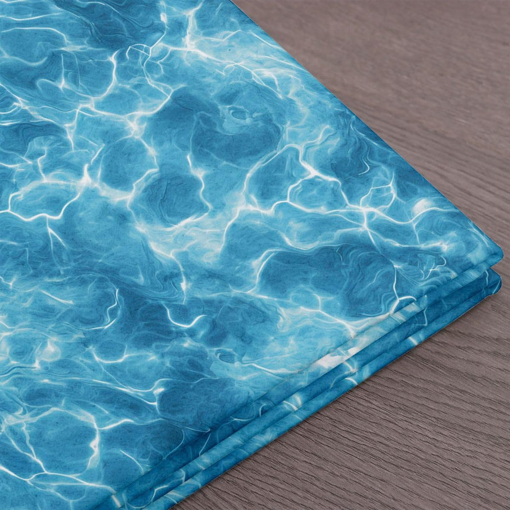 Ocean Fabric, Sea Wave Fabric By The Yard, Sparkle Water Aqua Upholstery