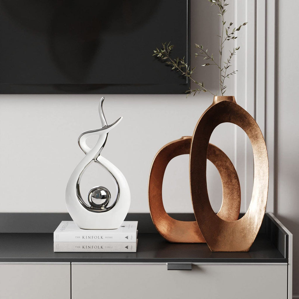 Decor Modern Abstract Art Ceramic Statue Table Decorations Living Room Office Centerpiece