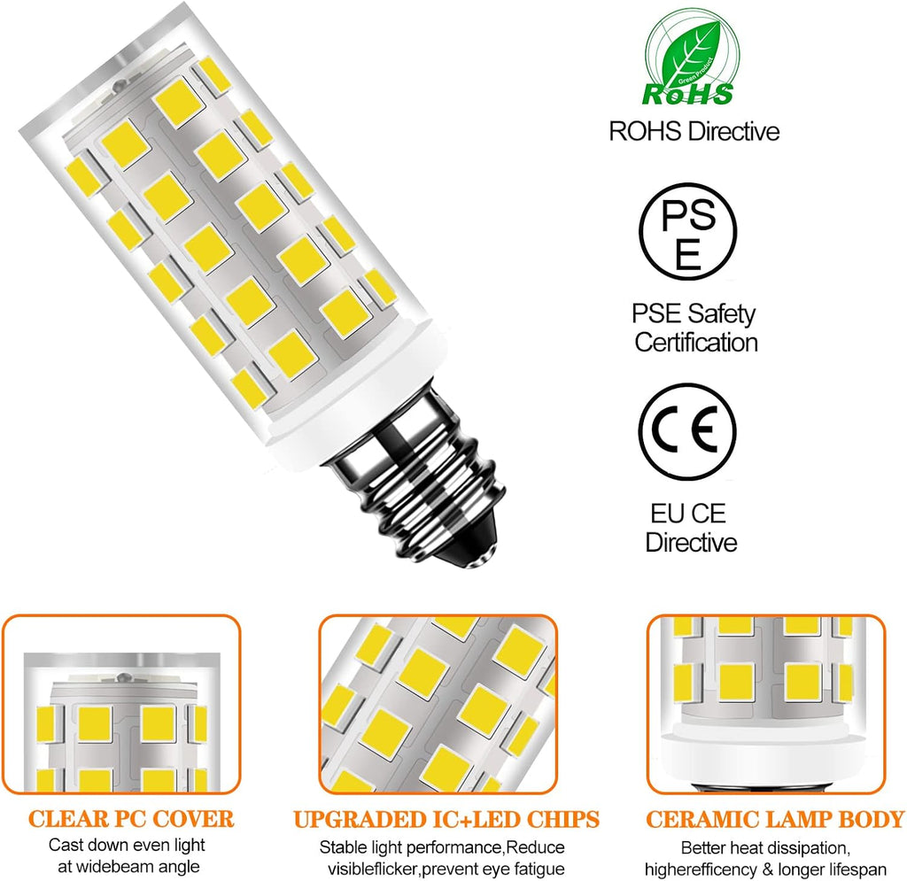 120V 3W T3/T4 LED E11 Mini Chandelier Bulb Warm White 3000K, 2PACK