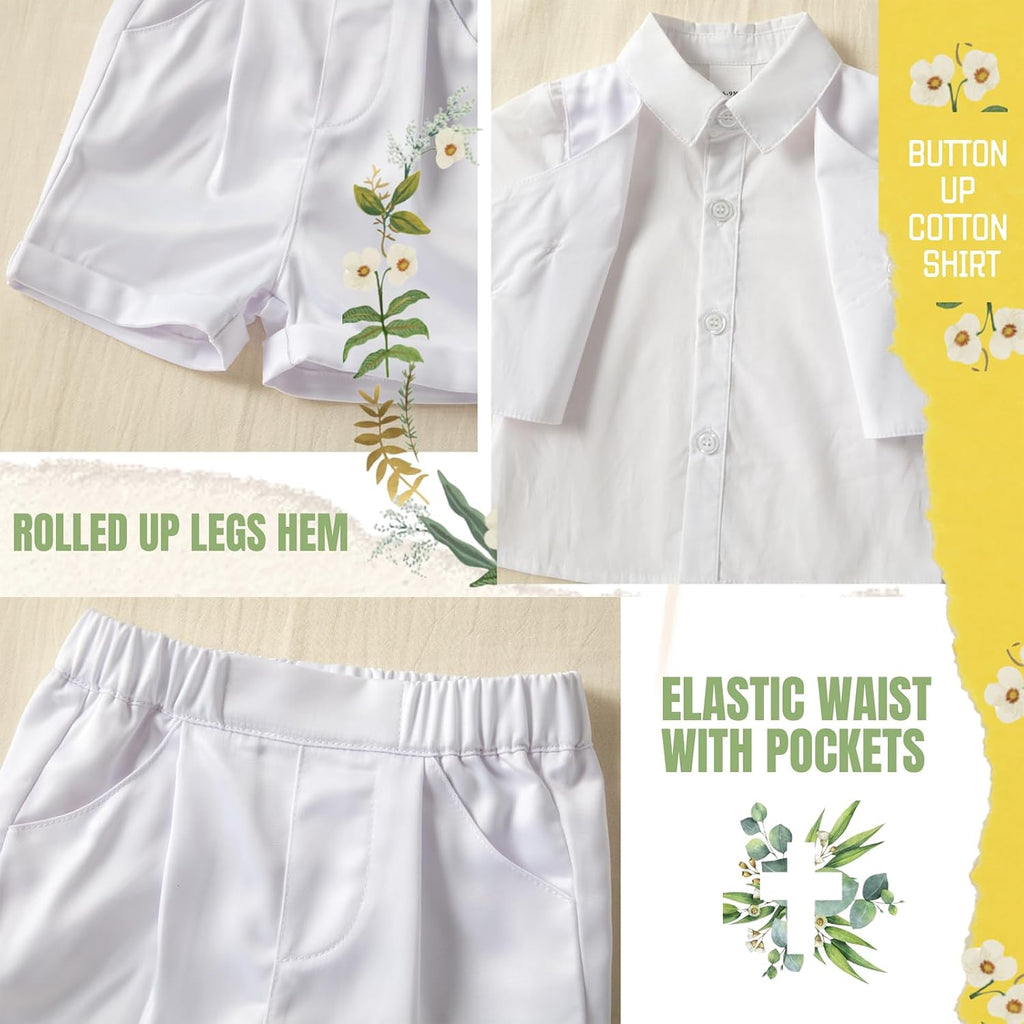Christening Baptism Outfits for Boys Formal Dress White Baby Suit
