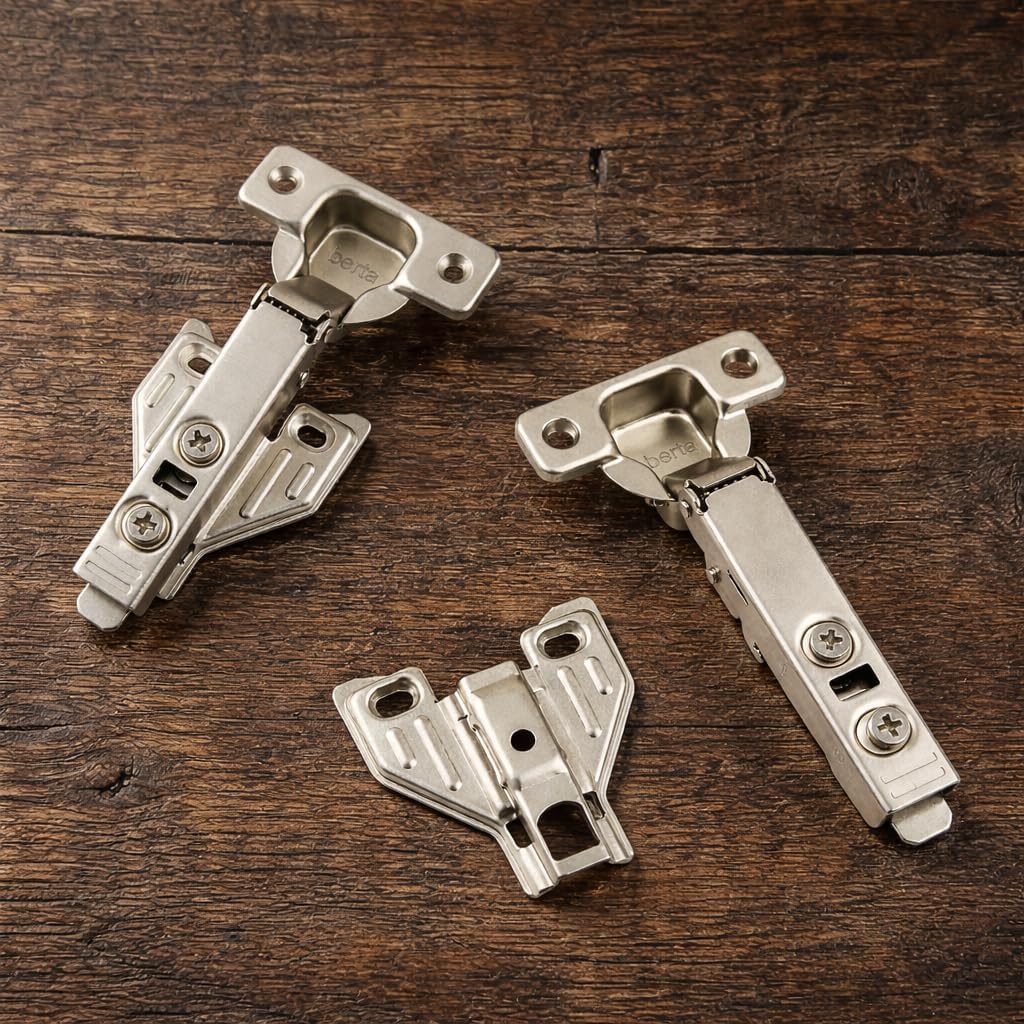 20-Pack, Full Overlay Cabinet Door Hinges,105 Degree Adjustable Concealed Kitchen Cabinet Hinges Soft Close for Face