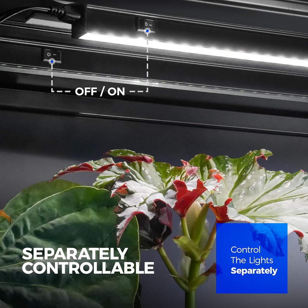 T5 Plant Lights, 4FT 160W (8 X 20W), 5000K, 8 Packs, Black Cover