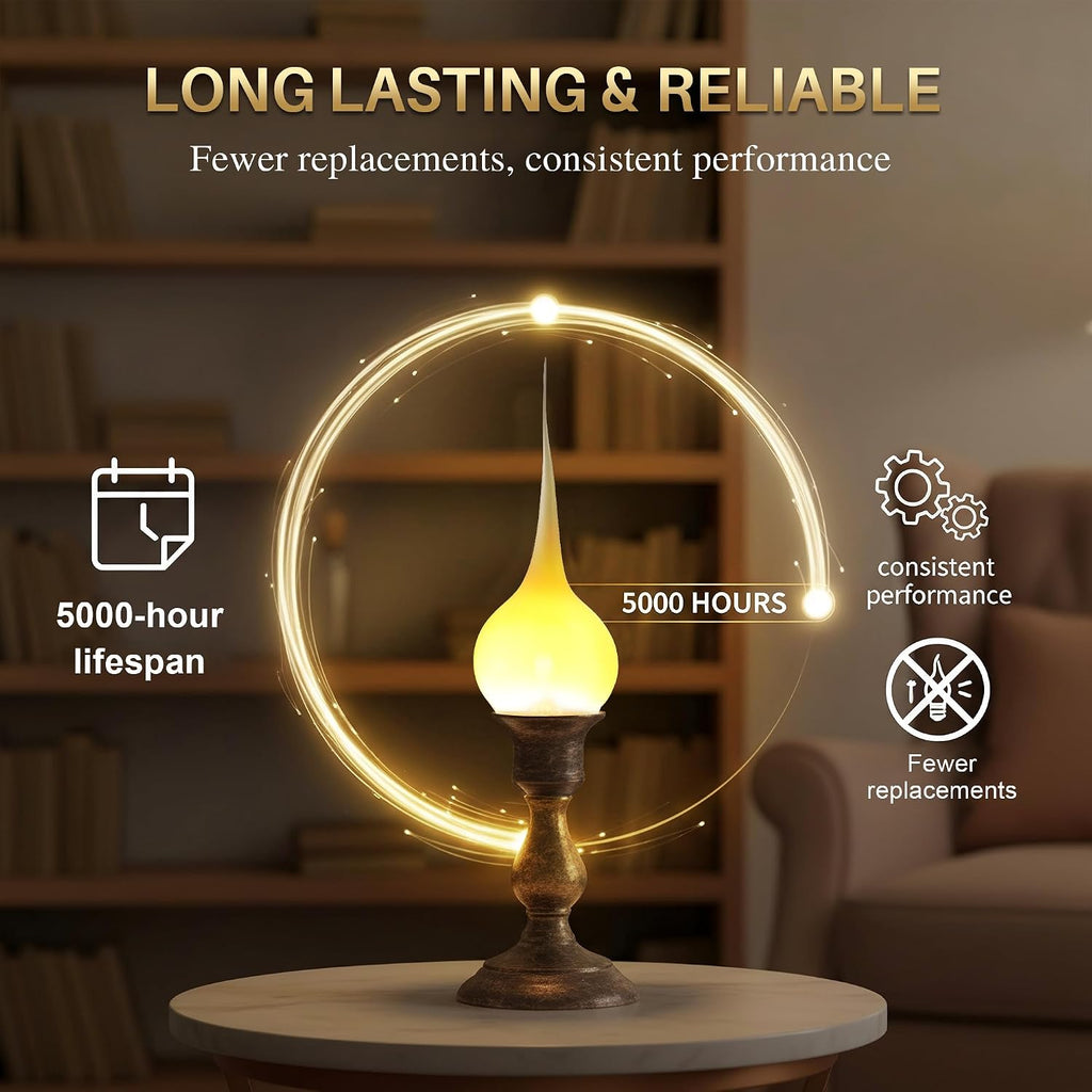 10 Pcs S11 Silicone Dipped Candle Light Bulbs,Pearl Finish Exterior
