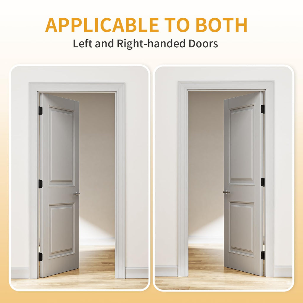 3 Pack Self Closing Door Hinges 3.5 Inch, Adjustable Tension