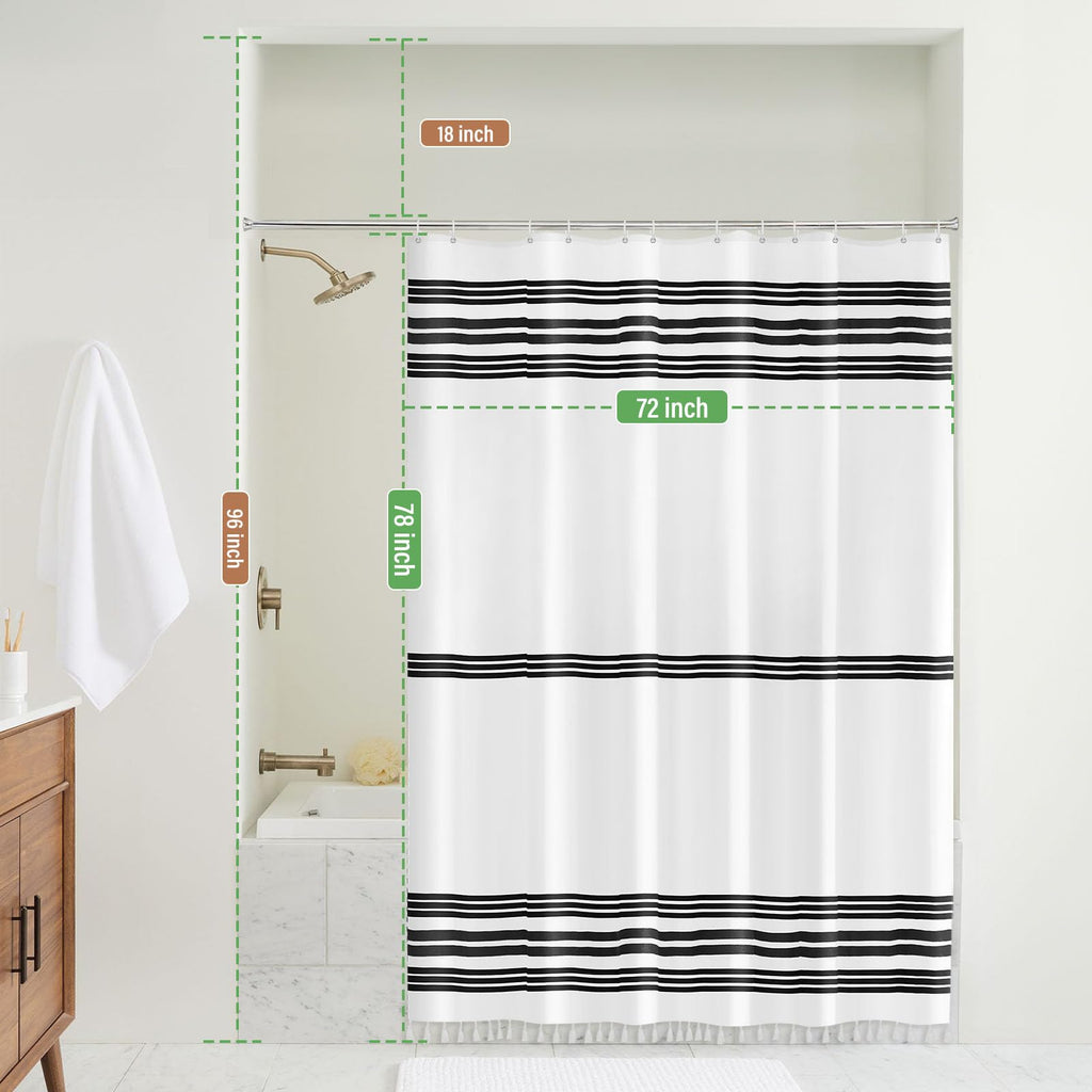 Black and White with Tassel 72" W x 78" L