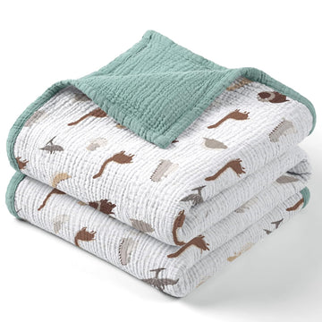 Muslin Baby Blanket Neutral: Cotton Toddler Blanket for Daycare