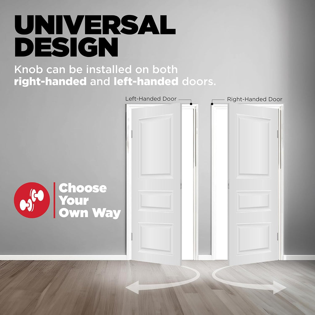 Maven Front Door Lock Handle and Deadbolt Set, Entry Handleset Round Exterior with Interior Door Knob
